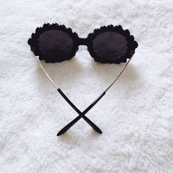 Diana Black & White Round Crystal Embellished Sunglasses - Picture 7 of 9